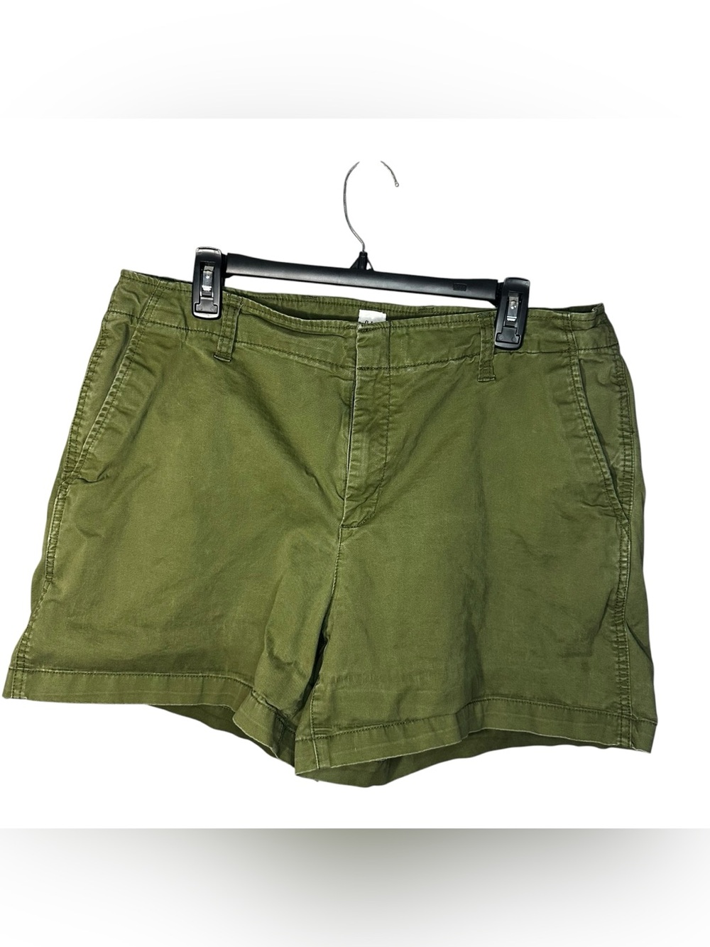 Bundle of 2 GAP Downtown Khaki Shorts Size 16 Beige & Olive Green Classic Chino
